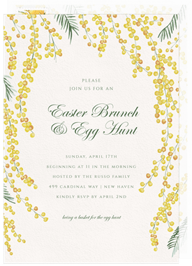 'Gouache Florals' Easter Invitation