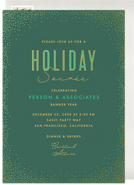 'Sparkly Soirée' Business Holiday Party Invitation