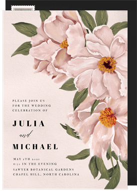 'Bold Peonies' Wedding Invitation