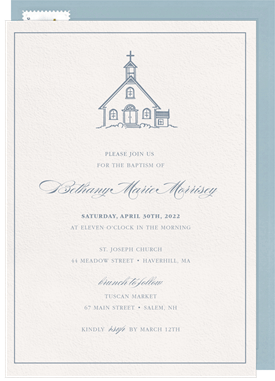 'Simple Church' Baptism Invitation