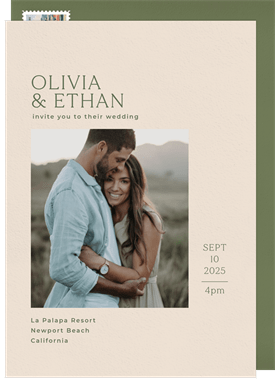 'Modern Photo' Wedding Invitation