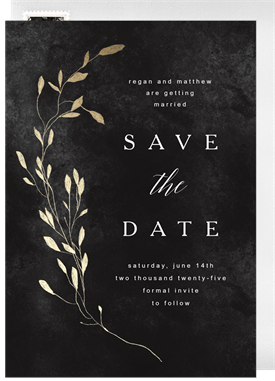 'Romantic Vine' Wedding Save the Date