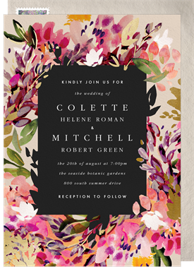 'Romantic Bouquet' Wedding Invitation