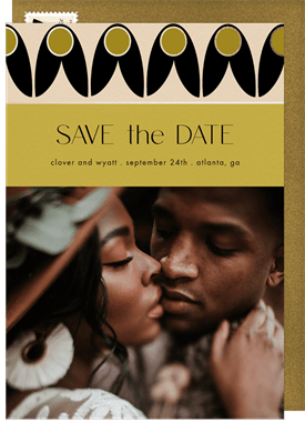 'Modern Deco Inspired' Wedding Save the Date