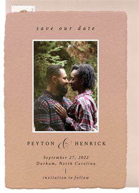 'Romantic Flowers' Wedding Save the Date