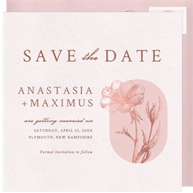 'Vintage Flower' Wedding Save the Date