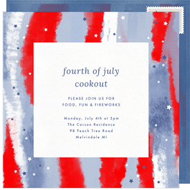 'Scattered Stars' Fourth of July Invitation