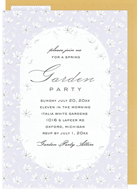 'Floating Blossoms' Garden party Invitation