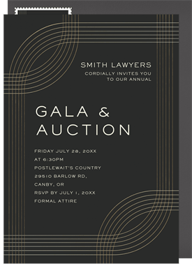 'Linework Flow' Gala Invitation