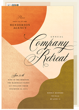 'Fun Abstract Shapes' Company Retreat Invitation