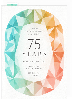 'Colorful Gem' Business Invitation