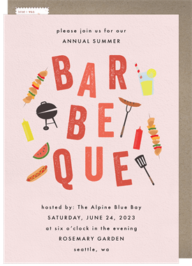 'Barbecue Fun' Company Retreat Invitation