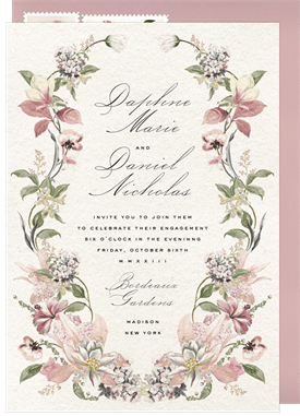 'Forever Florals' Party Invitation