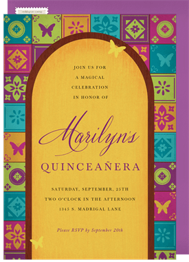 'Enchanted Doorway' Quinceañera Invitation