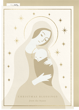 'Blessed Mother' Christmas Greetings Card