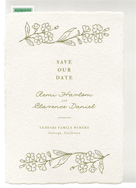 'Vintage Flora' Wedding Save the Date