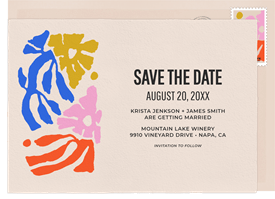 'Modern Maximalist' Wedding Save the Date