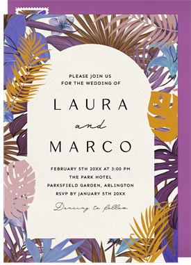 'Bold Tropics' Wedding Invitation