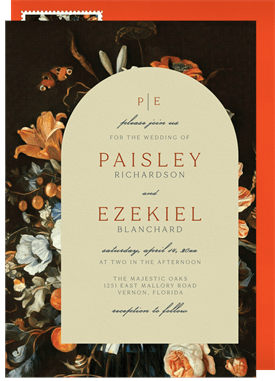 'Floral Still-Life' Wedding Invitation