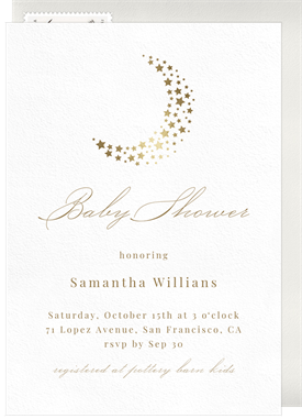 'Starry Moon' Baby Shower Invitation