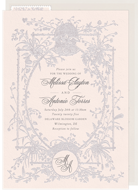 'Timeless Botanical Frame' Wedding Invitation