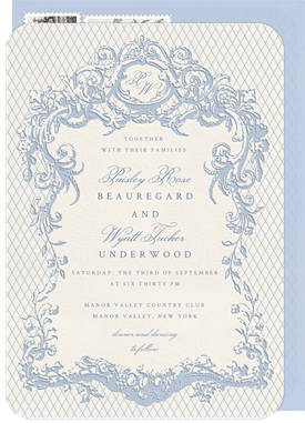 'Romantic Ornament' Wedding Invitation