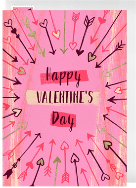 'Hearts and Arrows' Valentine's Day Card