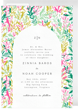 'Colorful Array' Wedding Invitation