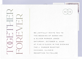 'Together Forever' Wedding Invitation