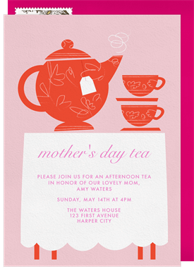 'High Tea' Mother's Day Invitation