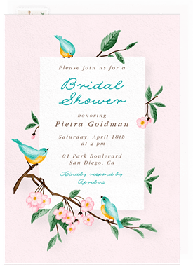 'Spring Blossom' Bridal Shower Invitation