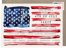 'Iconic Flag' Fourth of July Invitation