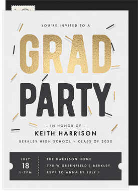 'Grad Sprinkles' Graduation Invitation