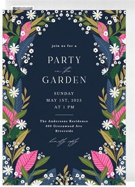 'Garden Fest' Garden party Invitation