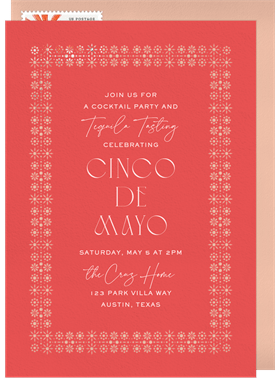 'Papel Picado Border' Cinco de Mayo Invitation