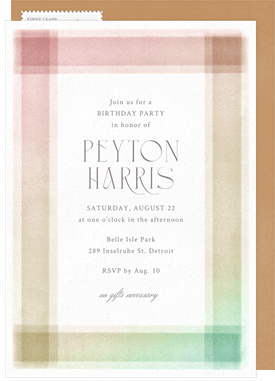 'Ombre Frame' Adult Birthday Invitation