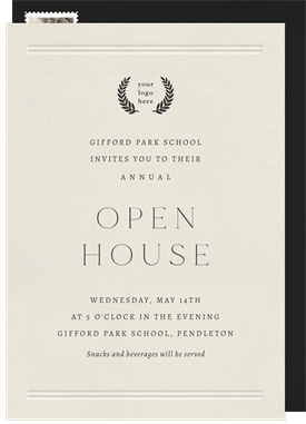 'Letterpressed Elegance' Open House Invitation