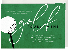 'Bold Golf Ball' Golf Invitation