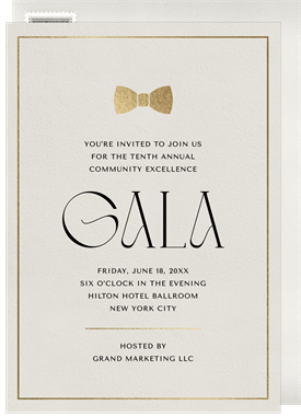 'Golden Icon' Gala Invitation