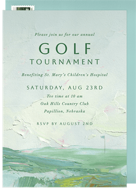 'Fine Art Fairway' Golf Invitation