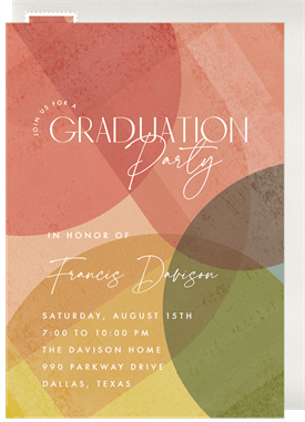 'Abstract Kaleidoscope' Graduation Invitation