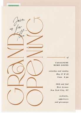 'Contemporary Type' Grand opening Invitation