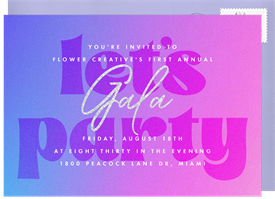 'Glitter Gradient' Gala Invitation