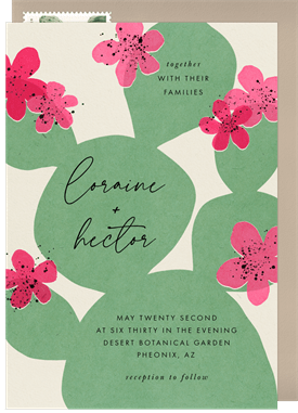 'Desert in Bloom' Wedding Invitation