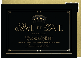 'Gambling Glamour' Business Save the Date