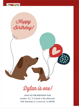 'Birthday Pup' Pet-Related Invitation