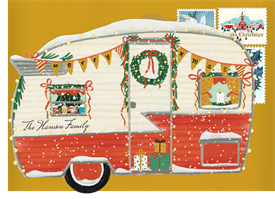 'Christmas Trailer' Holiday Greetings Card