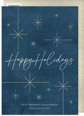 'Delicate Sparkles' Business Holiday Greetings Card