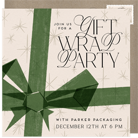 'Festive Bow' Business Holiday Party Invitation