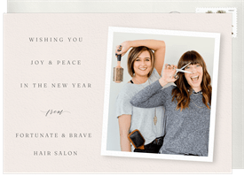 'Simple Wishes' Business New Year's Greeting Card